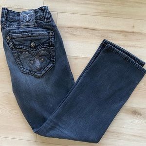 Mens Black  Rock Revival Jeans 33x32